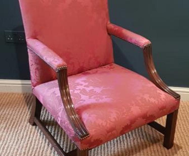 George III Mahogany Gainsborough Chair  - Image 1