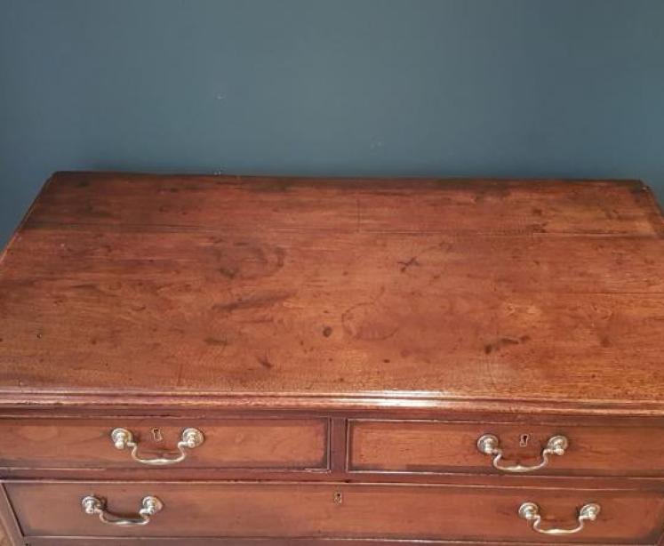 George III Solid Walnut Chest of Drawers - Image 6