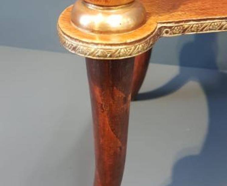 Victorian Walnut & Gilt Ormolu Plant Stand - Image 4