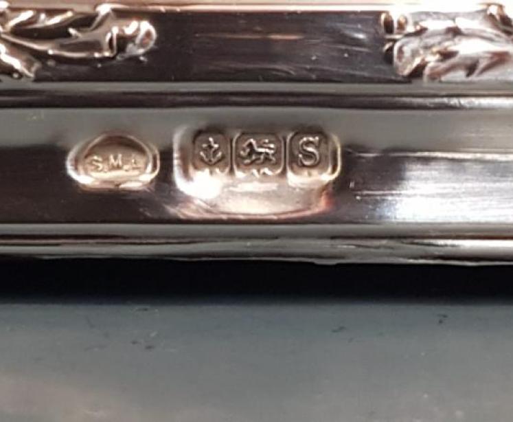 George V Portrait Size Silver Photo Frame - Image 4