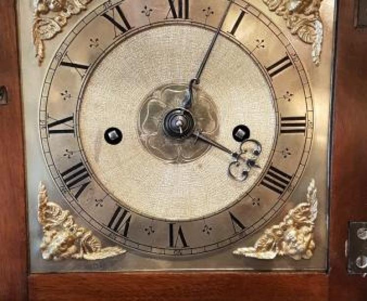 Early Victorian Walnut Verge Escapement Grandmother Clock - Image 3