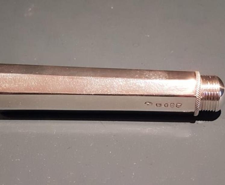 Rare Early Victorian Silver Apple Corer and Case - Image 6