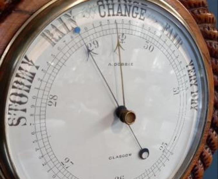 Victorian Polished Oak Glasgow Ship's Barometer - Image 2