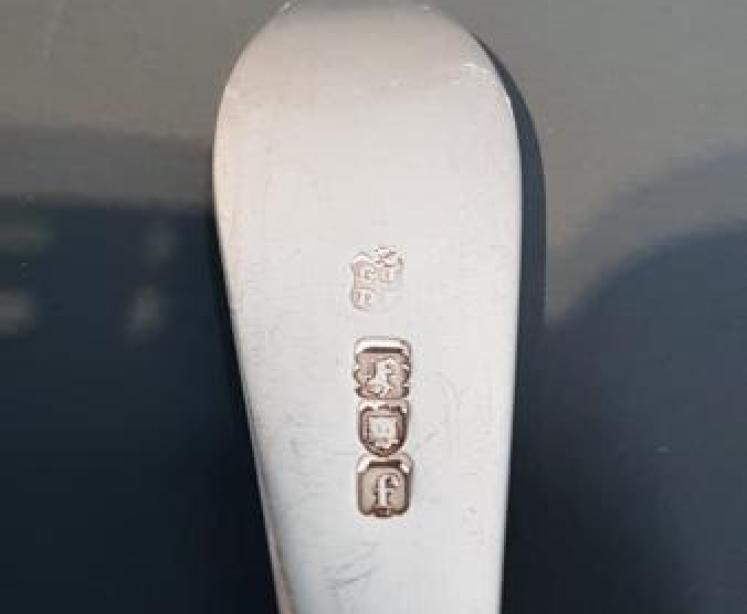 Pair of Silver Berry Spoons - Image 2