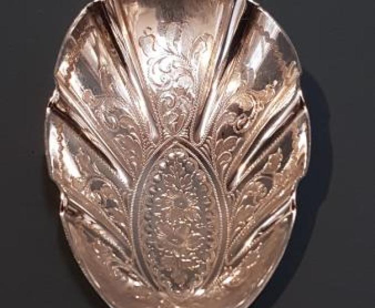 Pair of Silver Berry Spoons - Image 3