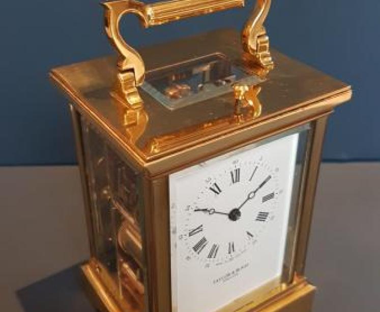 Fine Quality Gilt Brass Striking Carriage Clock - Image 5