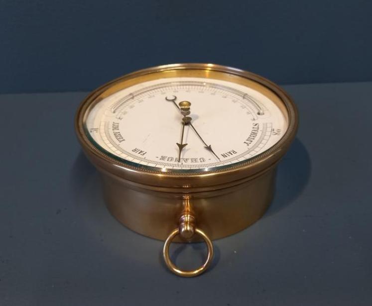 19th Century Marine Barometer with Thermometer - Image 5