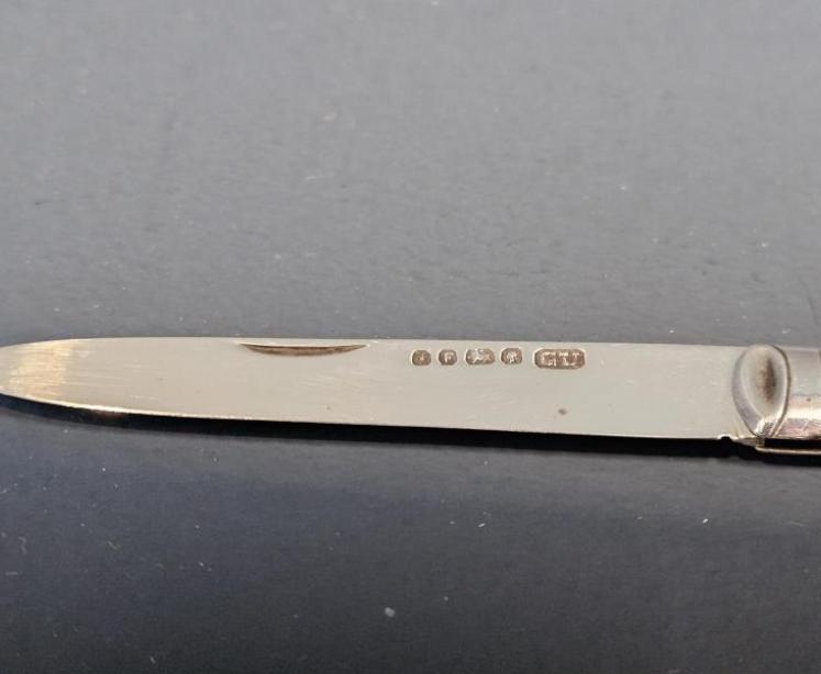 Mid Victorian Silver and Mother of Pearl Pen Knife - Image 6