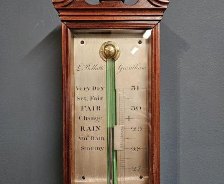 Fine Quality Regency Mahogany Stick Barometer - Image 3