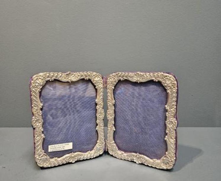Victorian Double Silver Photo Frame - Image 1