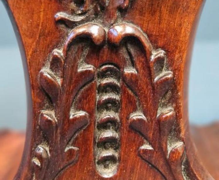 Victorian Carved Mahogany Mantel Clock  - Image 2