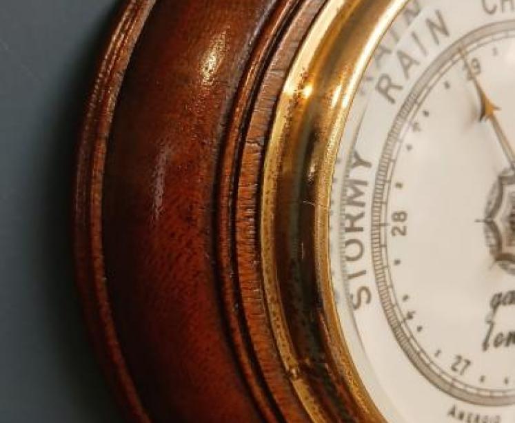 Victorian Oak Gamage of London Aneroid Barometer - Image 3