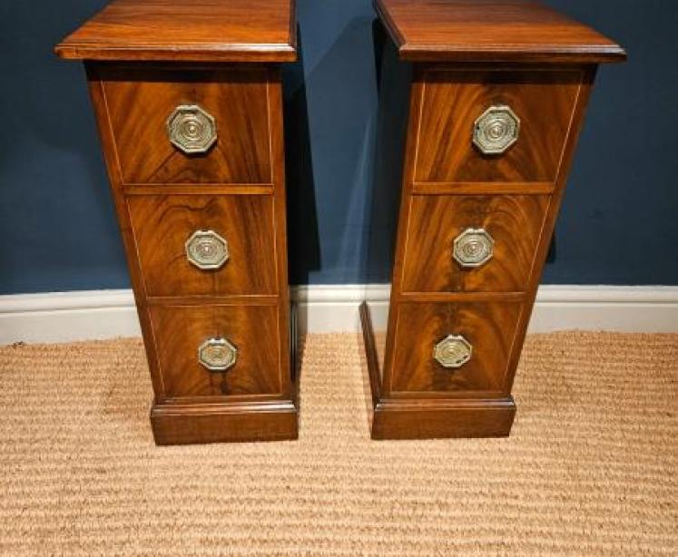 Pair of Early Victorian Narrow Chests - Image 6