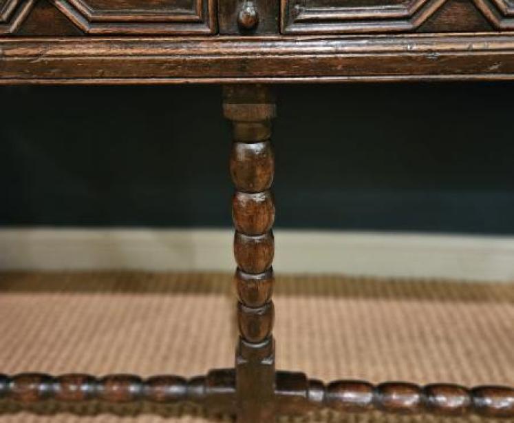 Period Oak Two Drawer Dresser - Image 3