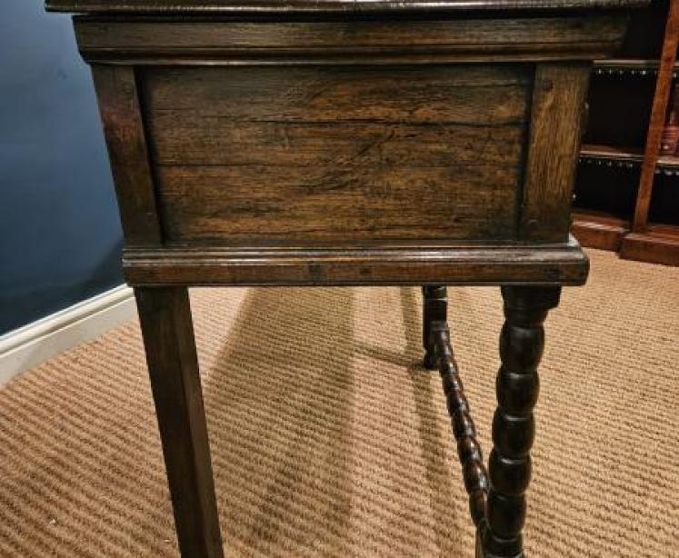 Period Oak Two Drawer Dresser - Image 5