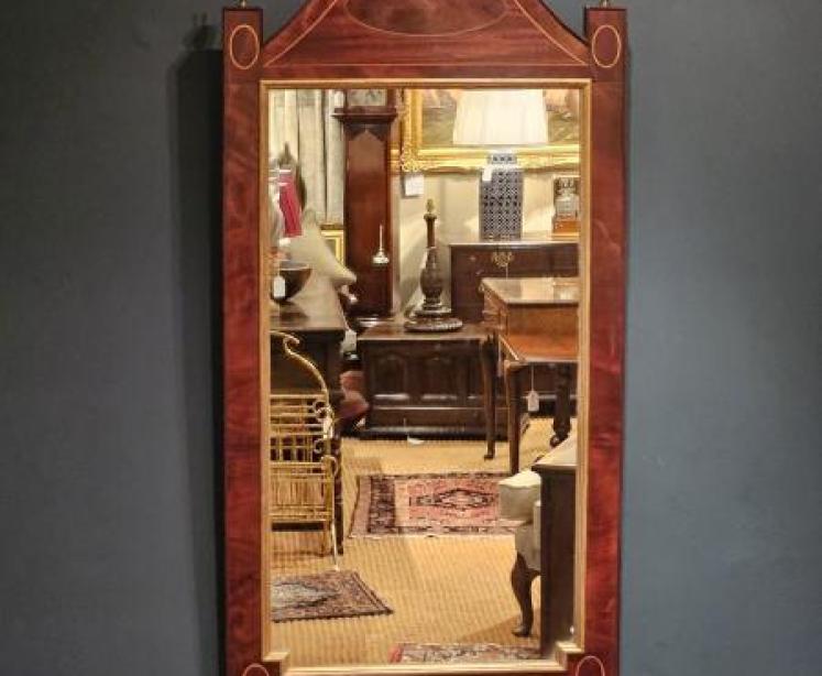 Regency Mahogany Pagoda Top Mirror - Image 1