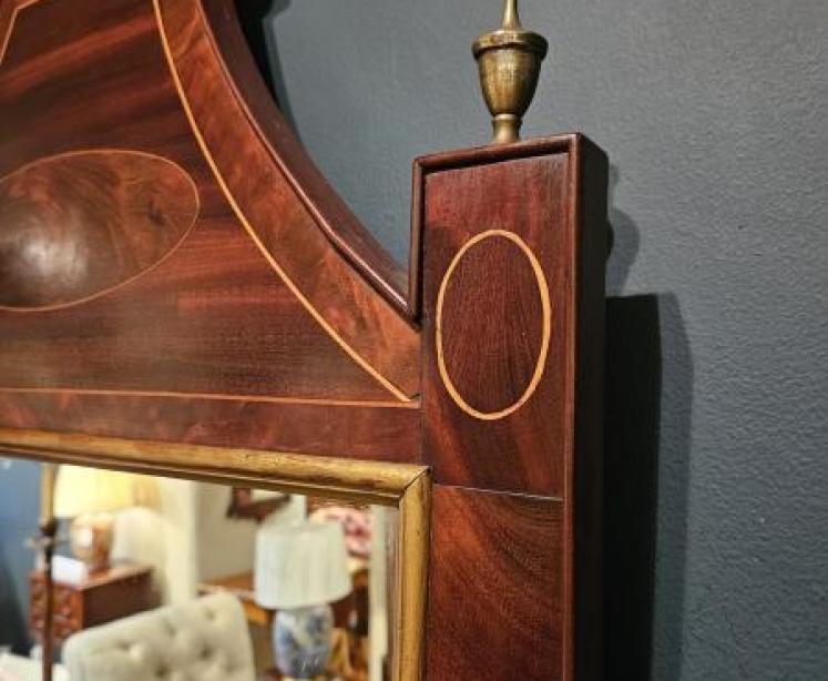 Regency Mahogany Pagoda Top Mirror - Image 4