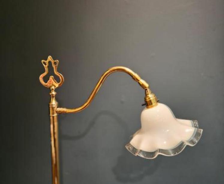 Brass Floor Standing Reading Lamp - Image 2