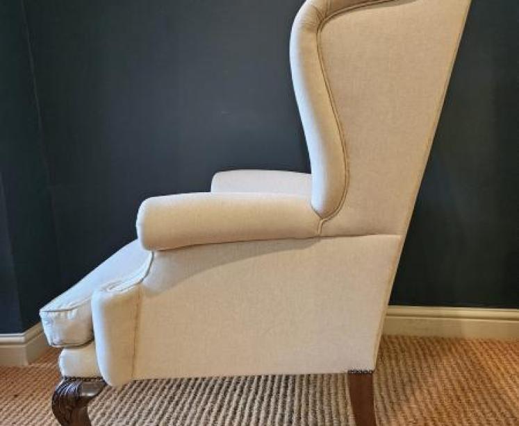 Matching Pair of Wing Back Armchairs - Image 4