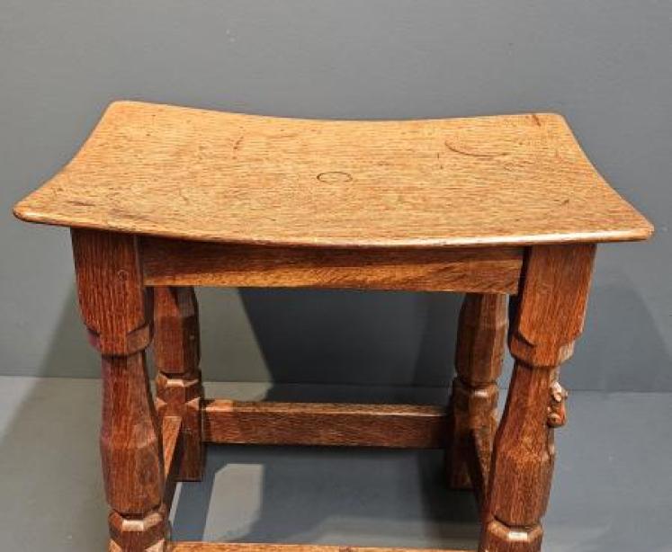 Early Mouseman Dished Top Table - Image 1