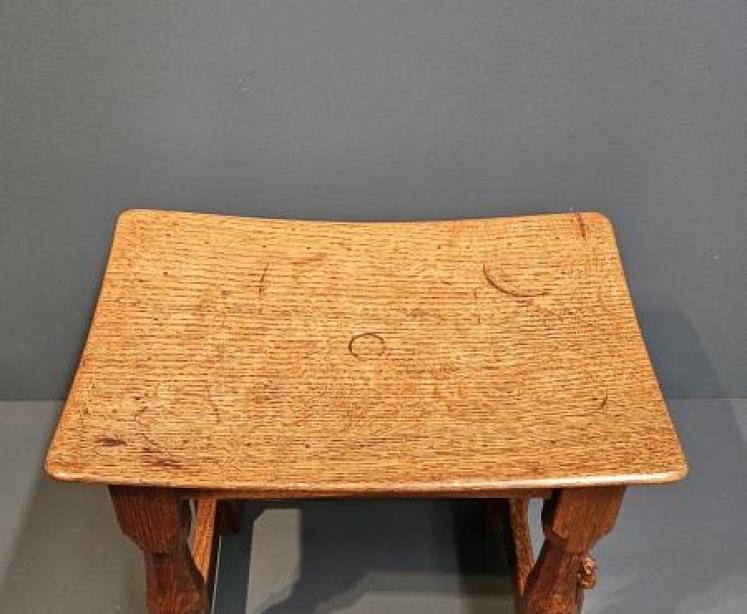 Early Mouseman Dished Top Table - Image 6