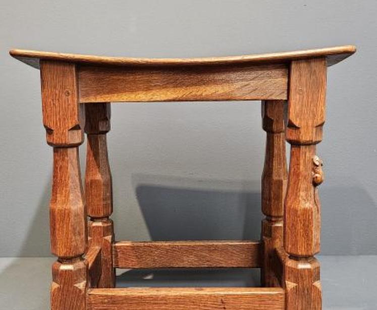 Early Mouseman Dished Top Table - Image 7