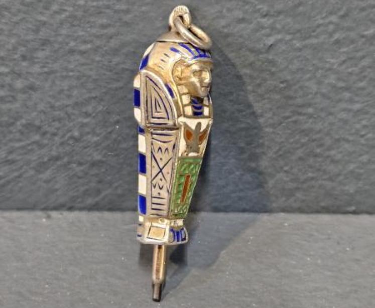 Silver, Enamel and Gold Propelling Pencil  - Image 4