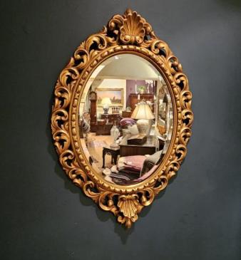 Victorian Timber Gilt Oval Mirror