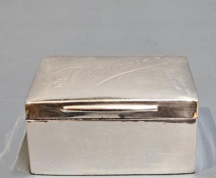 Victorian Silver Patience Box & Cards - Image 6