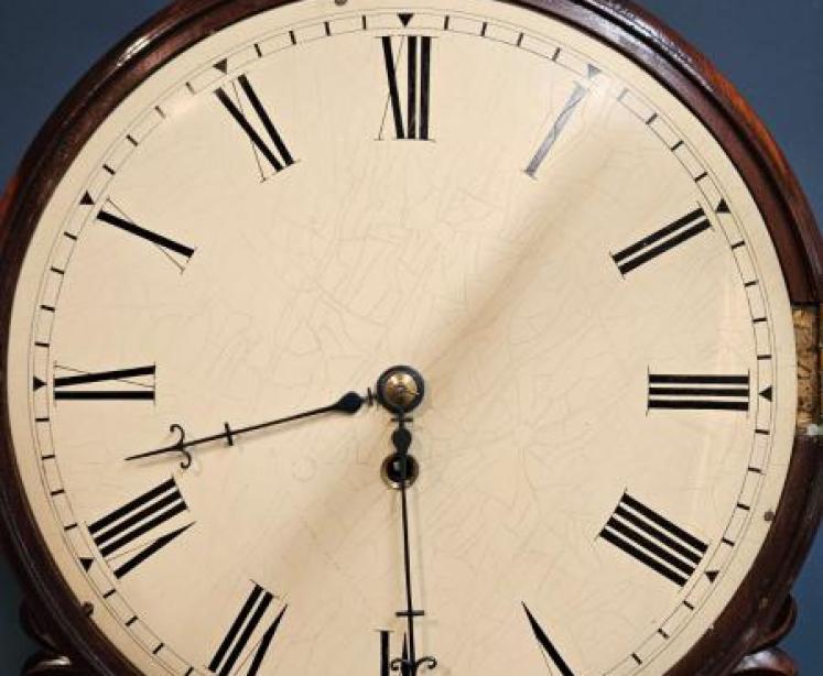 Early Victorian Single Fusee Drop Dial Wall Clock  - Image 2