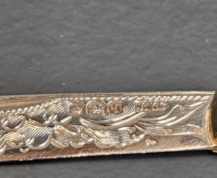 Victorian Engraved Silver Pen Knife  - Image 3