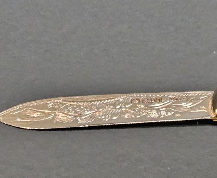 Victorian Engraved Silver Pen Knife  - Image 5