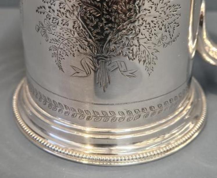 Victorian Engraved Silver Tankard By Barnard - Image 6