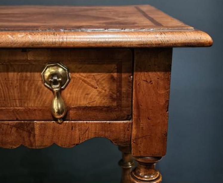 William & Mary Style Walnut Side Table - Image 2