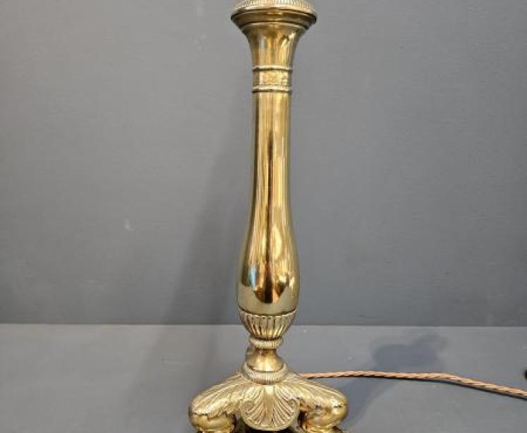 Edwardian Brass Table Lamp  - Image 4