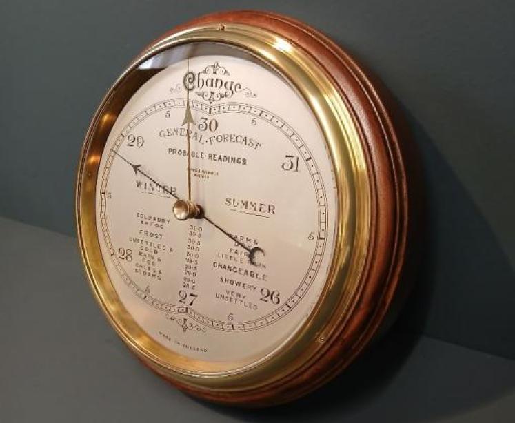 Large Edwardian Period 'Forecasting' Barometer - Image 7