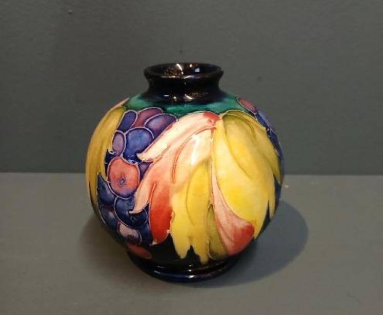 Moorcroft Leaf & Berries Globular Vase - Image 1