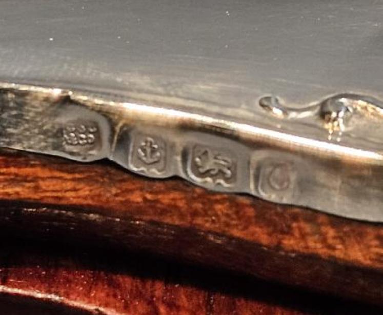 George V Floral Border Silver Photo Frame - Image 6