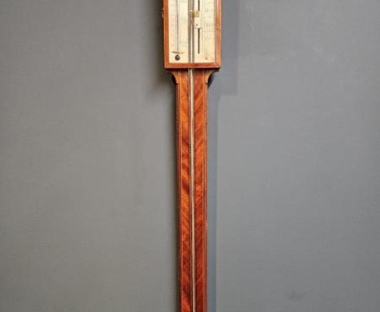 George III Mahogany Stick Barometer - Image 1
