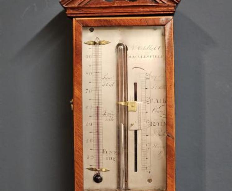George III Mahogany Stick Barometer - Image 2