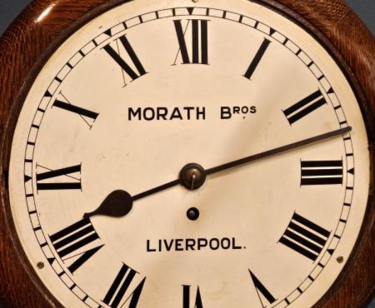 Victorian Oak Fusee Dial Clock - Image 5