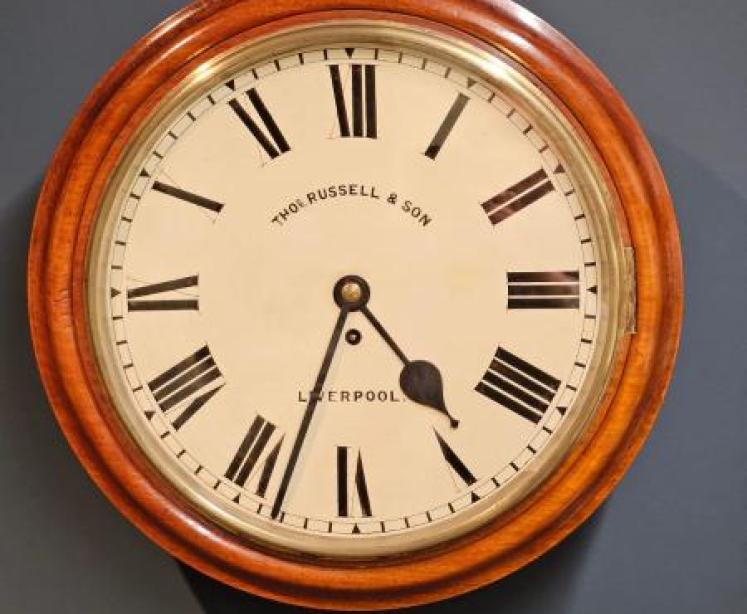 Victorian Walnut Fusee Dial Clock - Image 1