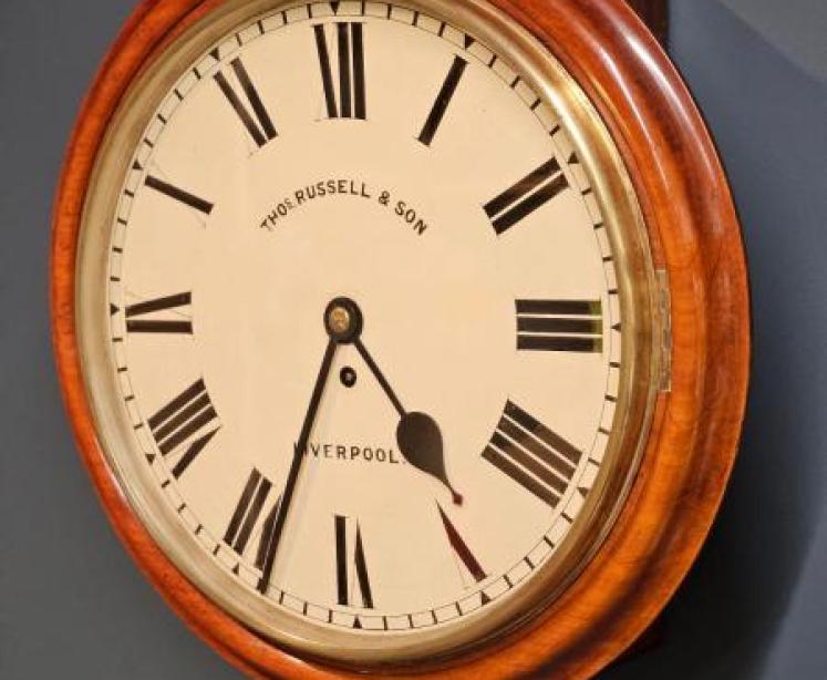 Victorian Walnut Fusee Dial Clock - Image 6