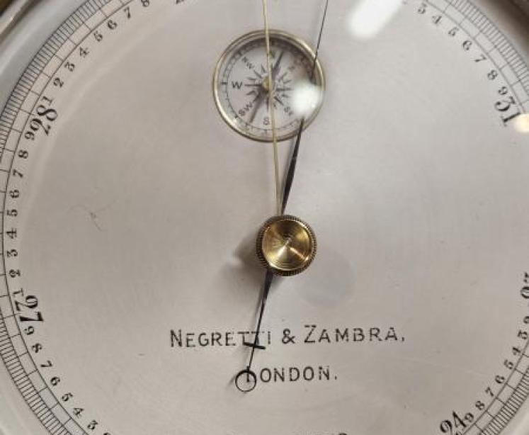 Negretti & Zambra Marine Barometer with Compass - Image 6