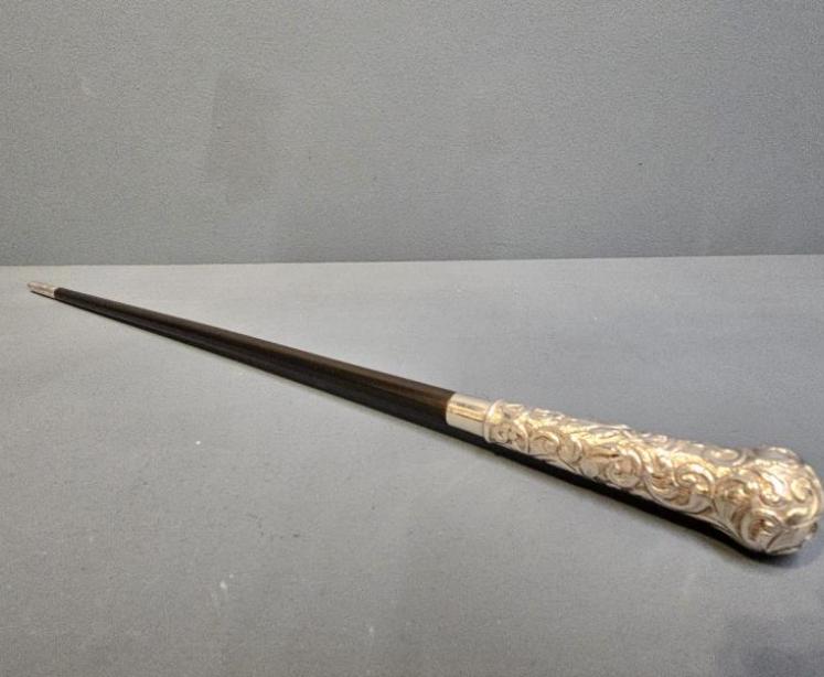 Victorian Silver & Ebony Conductor's Baton - Image 1