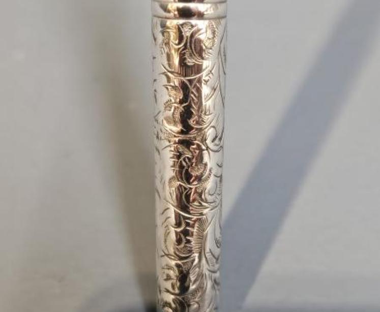 Victorian Silver & Ebony Conductor's Baton - Image 7