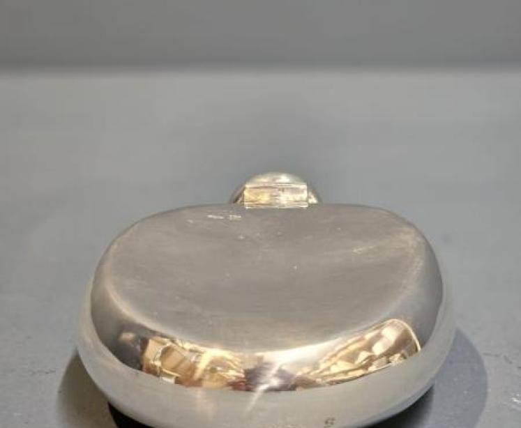 Victorian Oval Silver Hip Flask - Image 6
