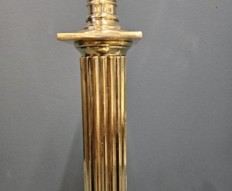 Edwardian Reeded Column Table Lamp by Hinks - Image 5
