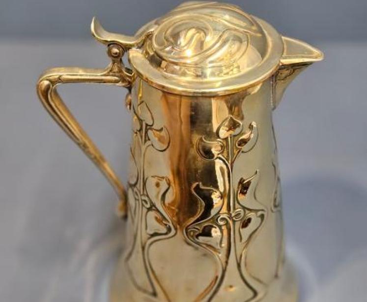 Art Nouveau Brass Jug - Image 2