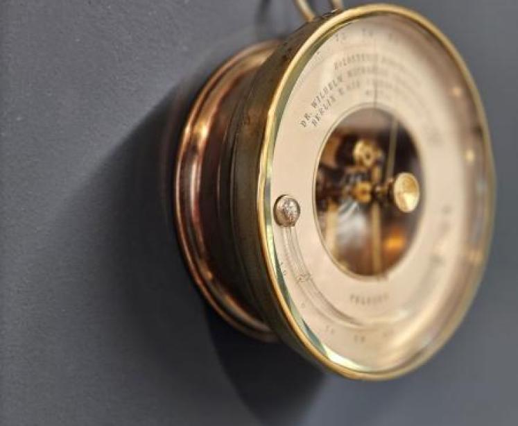 Skeletonised Marine Barometer with Thermometer - Image 4